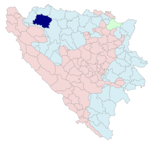 Prijedor'un Bosna-Hersek'teki konumu