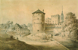 Östlicher Stadtgrabenbach und Roßschwemmbach 1852