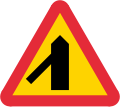 Skewed side road priority on left