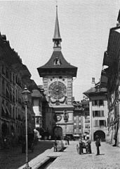 Der Stadtbach vor der Zytglogge in Bern