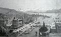 Grandhotel Bellevue 1890, rechts unten das Bauschänzli