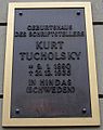 Berlin-Moabit, Gedenktafel für Kurt Tucholsky