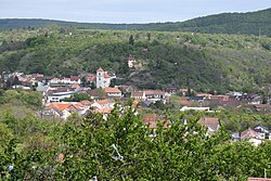 View of Obřany from the west