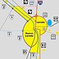 Downtown Laredo location map