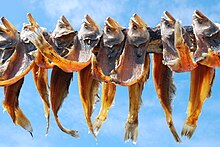 Drying fish in Oqaatsut, Greennland