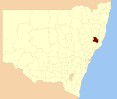 Locatie van Gloucester Shire Council in New South Wales