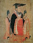 Idealporträt Kaiser Guangwus auf der Dreizehn-Kaiser-Rolle (Tang-Dynastie, 7. Jahrhundert, traditionell Yan Liben zugeschrieben).