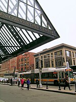 Partial view of awning, Boylston Street entrance