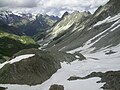 Blick von der Hütte nach Osten in die obere Val Russein