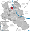 Lage der Gemeinde Rednitzhembach im Landkreis Roth