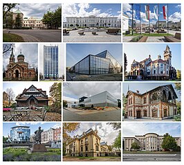 Sielecki-kasteel; Treinstation Sosnowiec Główny; centrum; Kerk van Heiligen Geloof, Hoop, Luba en hun moeder Zofia; Żyleta-wolkenkrabber; ecologisch onderwijscentrum Exotarium; paleis Schön; volkshuis in Zakopane-stijl; mediatheek; gebouw van de voormalige Sielecki-brouwerij; paleis Ernst Schön in Środula; stadhuis;