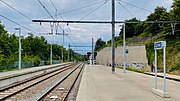 View of the platforms and tracks