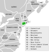 Symphyotrichum × gravesii recorded occurrences map