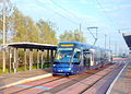 Tram in partenza dal capolinea sud