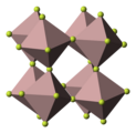 In rhenium trioxide, the oxide ligands are all μ2. These oxide ligands "glue" together the metal centres.