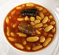 Fabada prepared with the traditional recipe