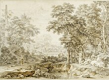 Johannes de Bosch, "Arcadian landscape"