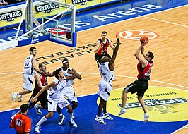 Uitwedstrijd tegen Rytas Vilnius, 2007.