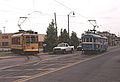 Abzweig des Riverfront Loops – links ein falsch gefahrener Main-Street-Wagen, rechts die Zufahrt zum Depot