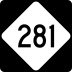 North Carolina Highway 281 marker