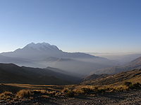 De Illimani gezien vanaf Collana