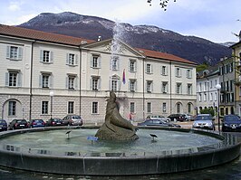 Gebouw van de Grote Raad van Ticino in Bellinzona.