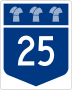 Highway 25 marker