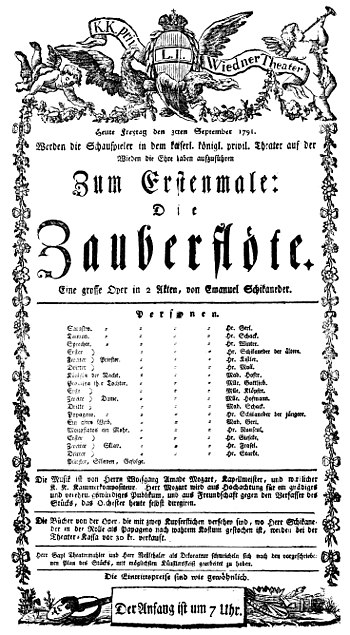 Zauberflöte-Theaterzettel1791