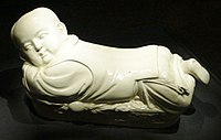 Northern Song dynasty white-glazed baby boy pillow