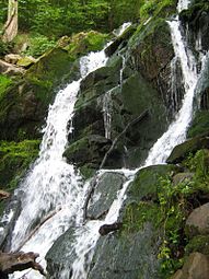 Waterval in Døndalen (grootste waterval van Denemarken)