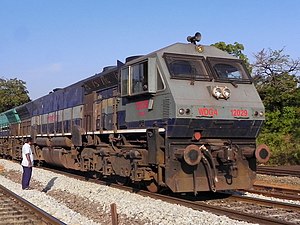 WDG-4 Nr. 12029 im Anstrich des Betriebswerks Krishnarajapuram (KJM) im Großraum Bengaluru