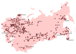 Karte mit Lagern des Gulag