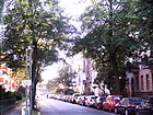 Blick in die Hadlichstraße von der Damerowstraße