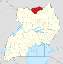 District location in Uganda