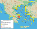 Image 45Map of the Delian League ("Athenian Empire or Alliance") in 431 BC, just prior to the Peloponnesian War. (from History of Greece)