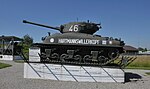 Panzer M4 Sherman der französischen Armee, die Aufschrift erinnert an die Kämpfe am Hartmannswillerkopf im Ersten Weltkrieg.