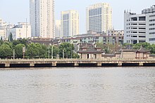 The present-day complex from across the Yong River