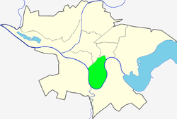 Location of Šančiai within Kaunas