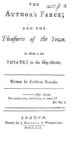 Title page from The Author's Farce