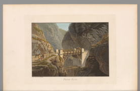 Gabriel Lory der Jüngere: Ponte Alto, Gondoschlucht (1811)