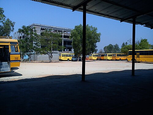 College bus shelter