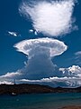 Tek-hücreli yapıda bir kümülonimbus inkus - Mykonos / Yunanistan, Haziran 2009