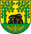 Großsteingrab im Ortswappen von Körbelitz