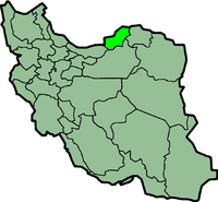 Gülistan Eyaletinin İran'daki konumu.