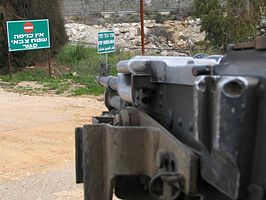 De grens tussen Israël en Libanon.