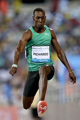 Pichardo tijdens de Qatar Athletic Super Grand Prix in 2015.