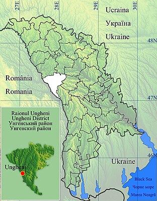 Harta de localizare Republica Moldova Ungheni