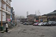 View of the hotels and the Jeep stand