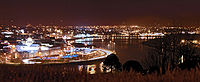The Foyle at night.