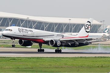 SF Airlines Boeing 757-2Z0(SF) at Shanghai Pudong International Airport